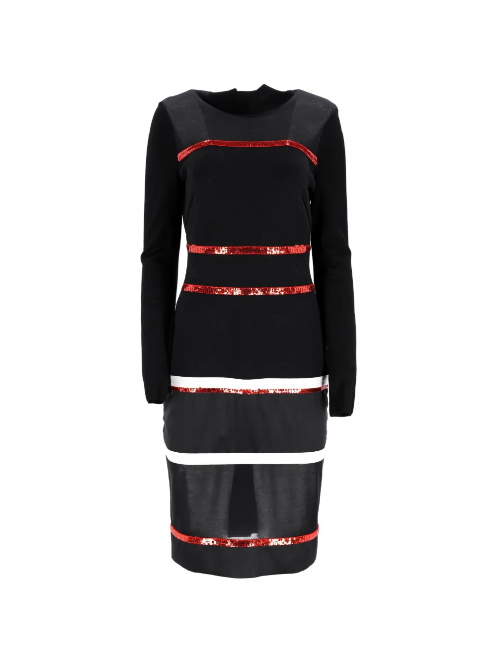 Givenchy Pre-Owned sequin-trimmed midi dress - Nero