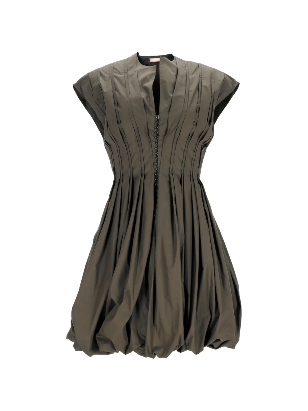 Alaïa Pre-Owned pleated balloon mini dress - Verde