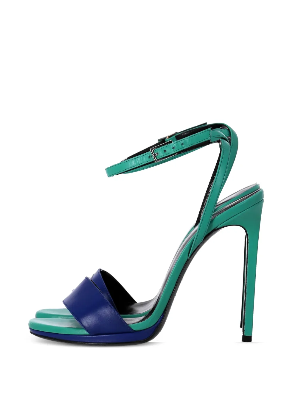 Saint Laurent Pre-Owned Jane ankle strap heeled sandals - Grün