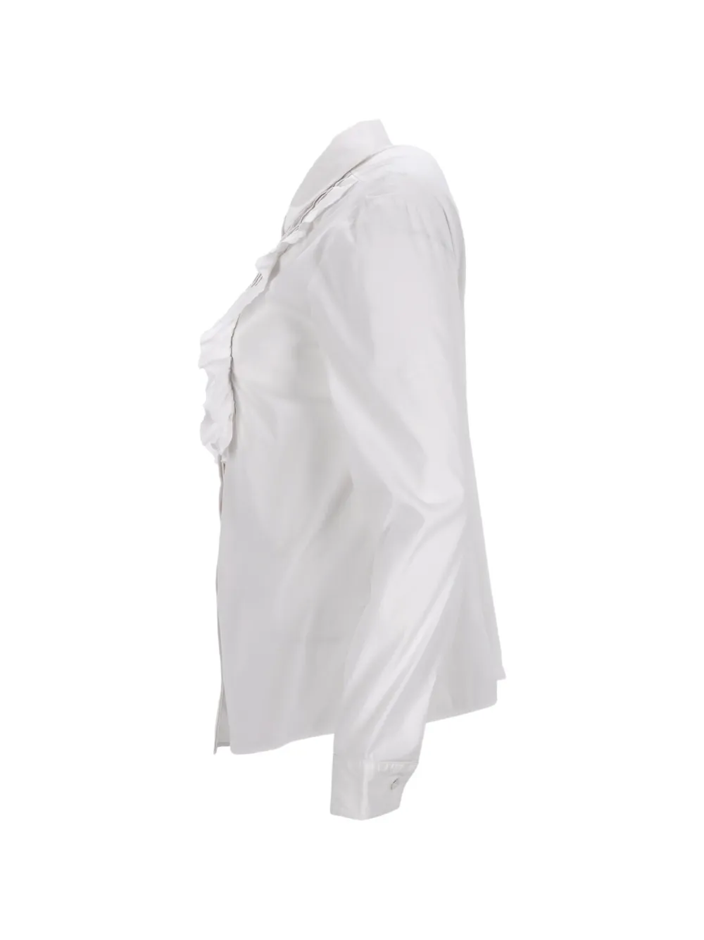 Ruffle-Detail Long-Sleeve Shirt