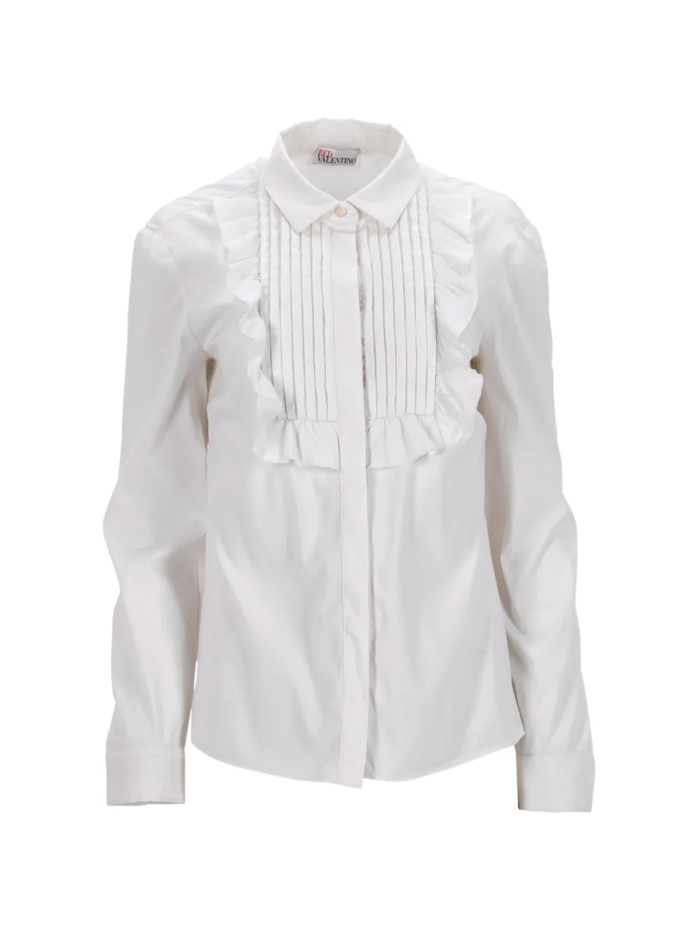 Ruffle-Detail Long-Sleeve Shirt