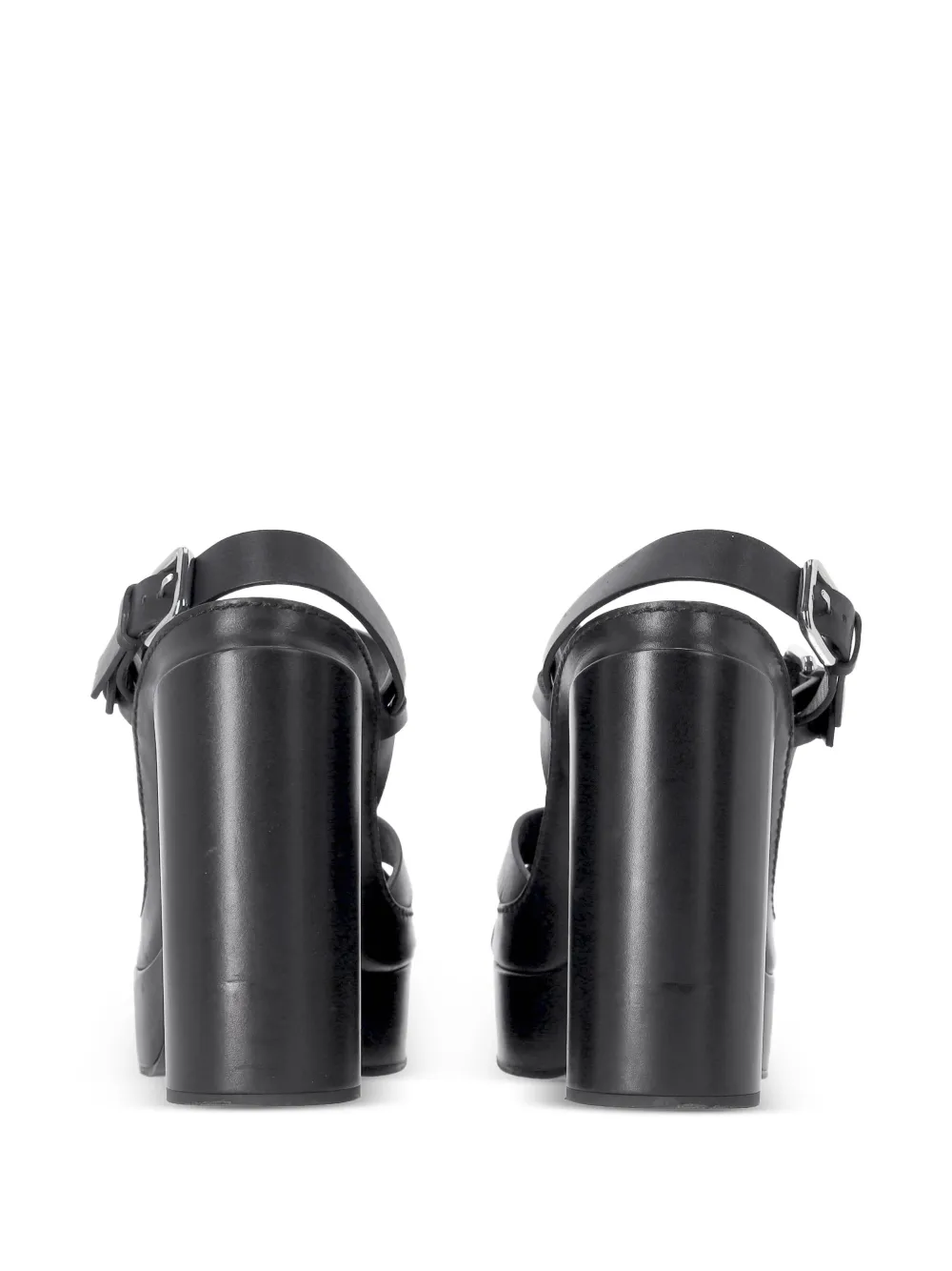 Jil Sander Pre-Owned プラットフォーム レザーサンダル | ブラック