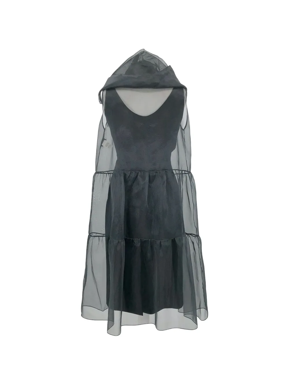  Moschino Pre-owned Shift Tulle A-line Midi Dress - Black 