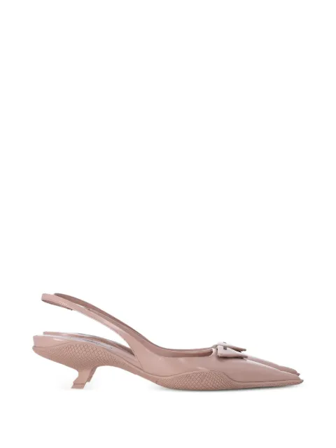 Prada Pre-Owned triangle-logo slingback pumps