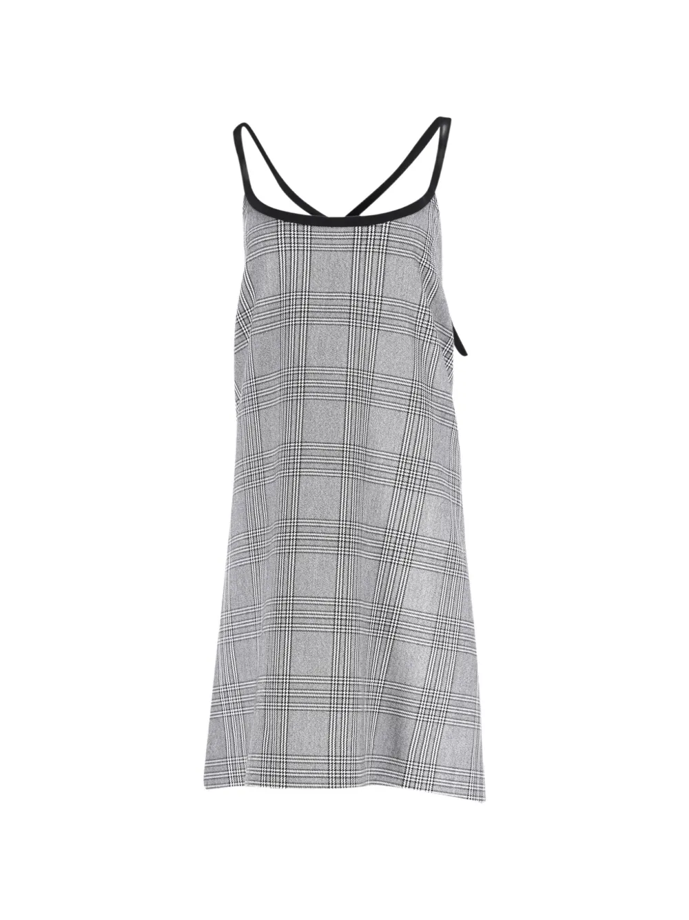 Maje plaid cross-strap mini dress - Grigio