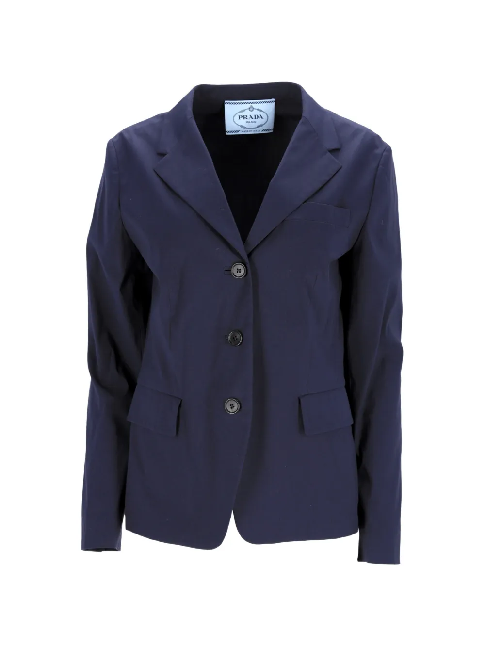 Prada Pre-Owned single-breasted cotton blazer - Blu