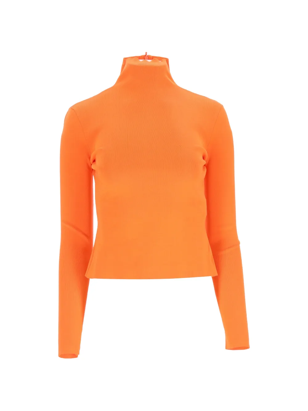 Versace Pre-Owned ribbed turtleneck top - Orange