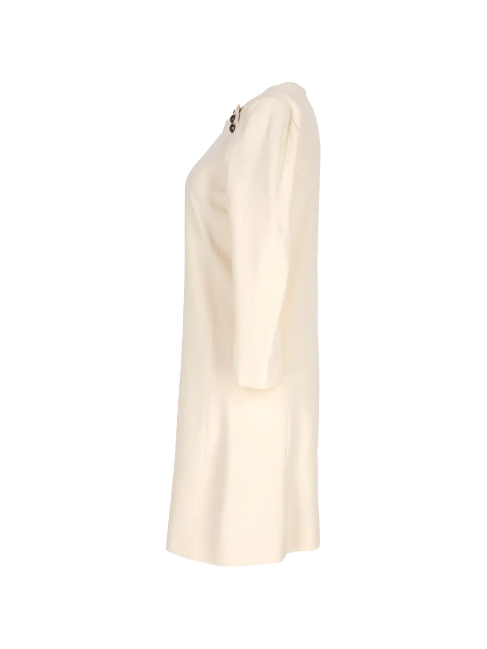 Button-Detail Midi Dress