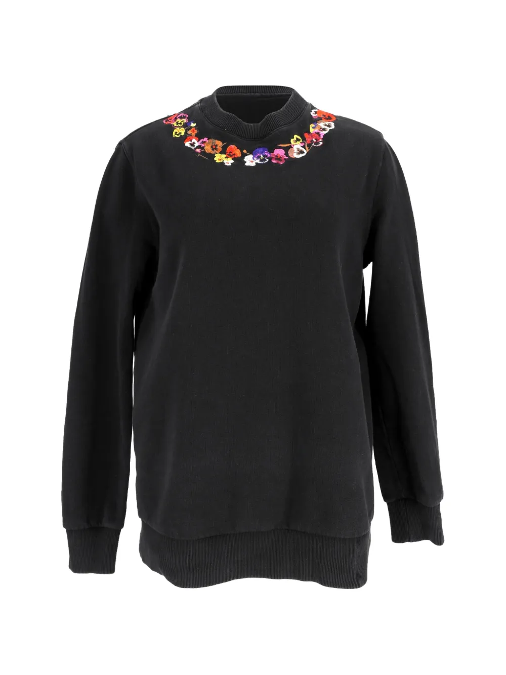 Givenchy Pre-Owned flower-embroidered cotton sweatshirt - Nero