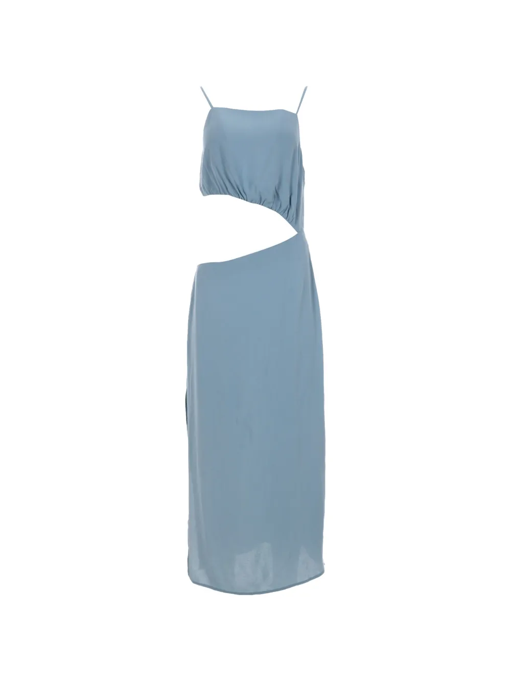 Reformation square-neck cut-out midi dress - Blue