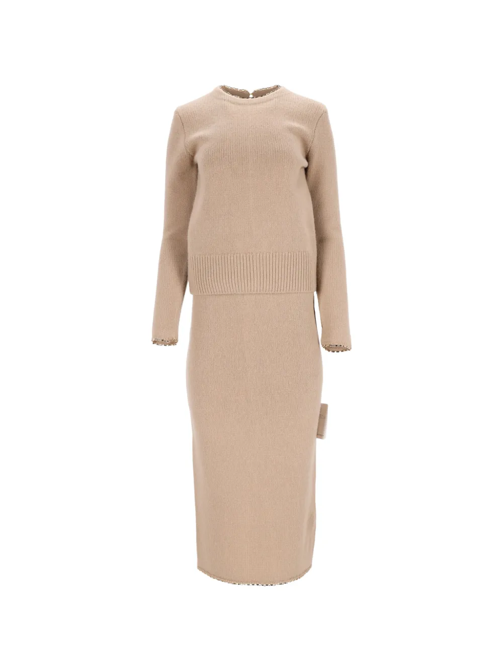 TOTEME chain-trimmed skirt set - Brown