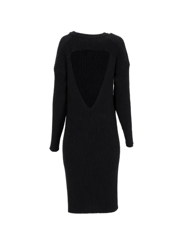 cut out jumper dress Cut Out Detail Long Line Knit Jumper Tunic Dress and Cotton Zip Through Collar