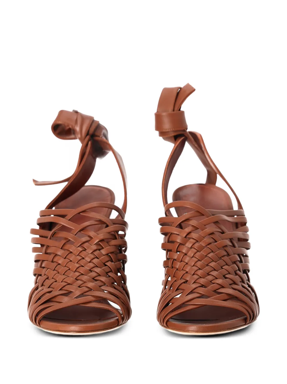 Kristin Woven Ankle-Tie Sandals