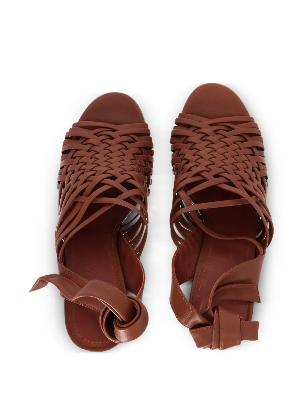 Kristin Woven Ankle-Tie Sandals
