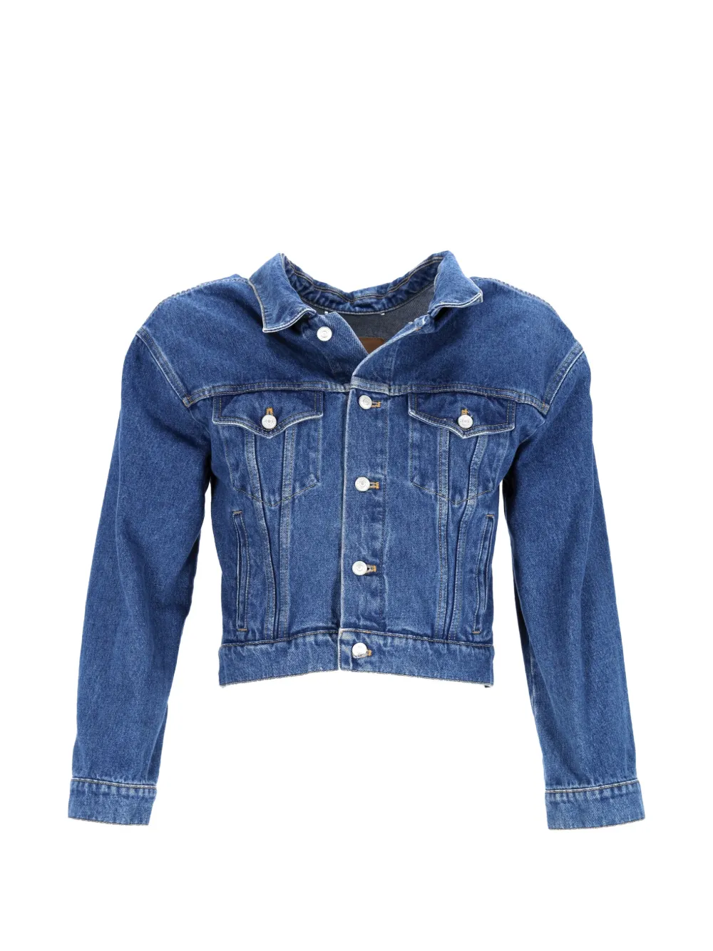 Balenciaga Pre-Owned Cropped-Jacke aus Denim - Blau