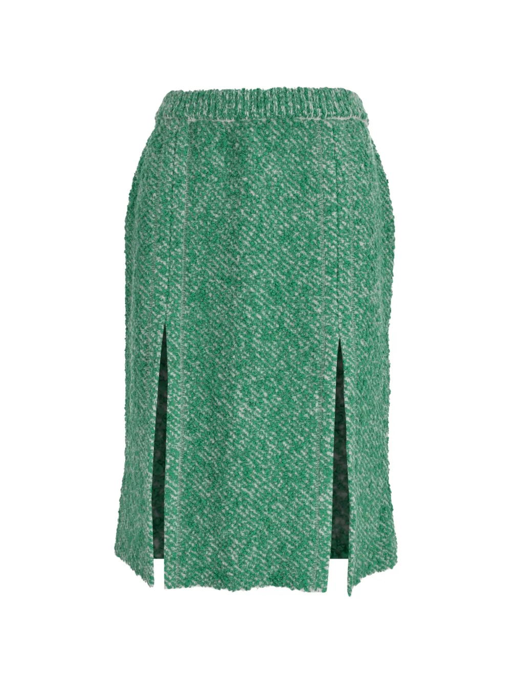 Stella McCartney Pre-Owned bouclé tweed midi skirt - Verde