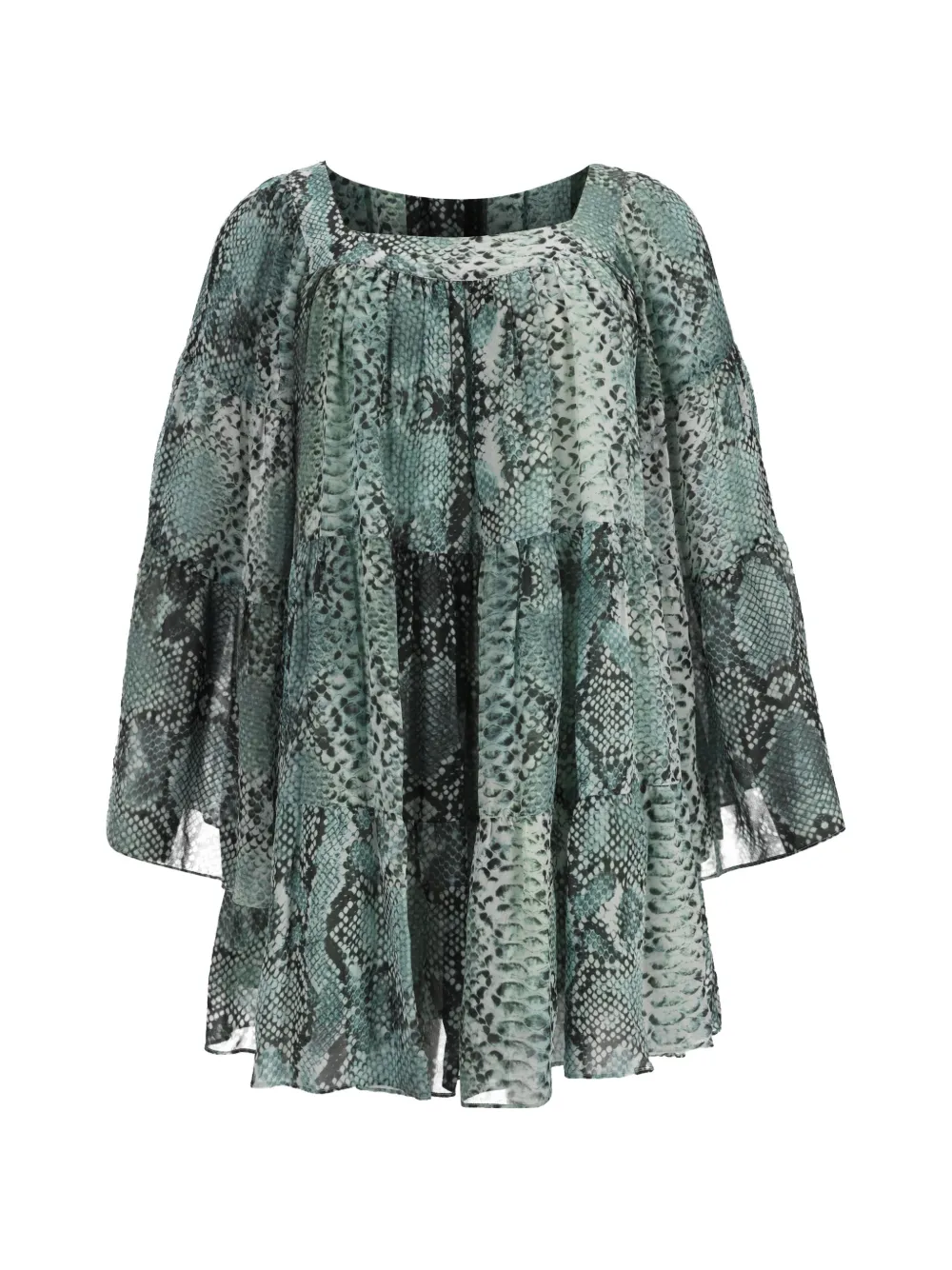 Balmain Pre-Owned Bluse mit Schlangen-Print - Grün