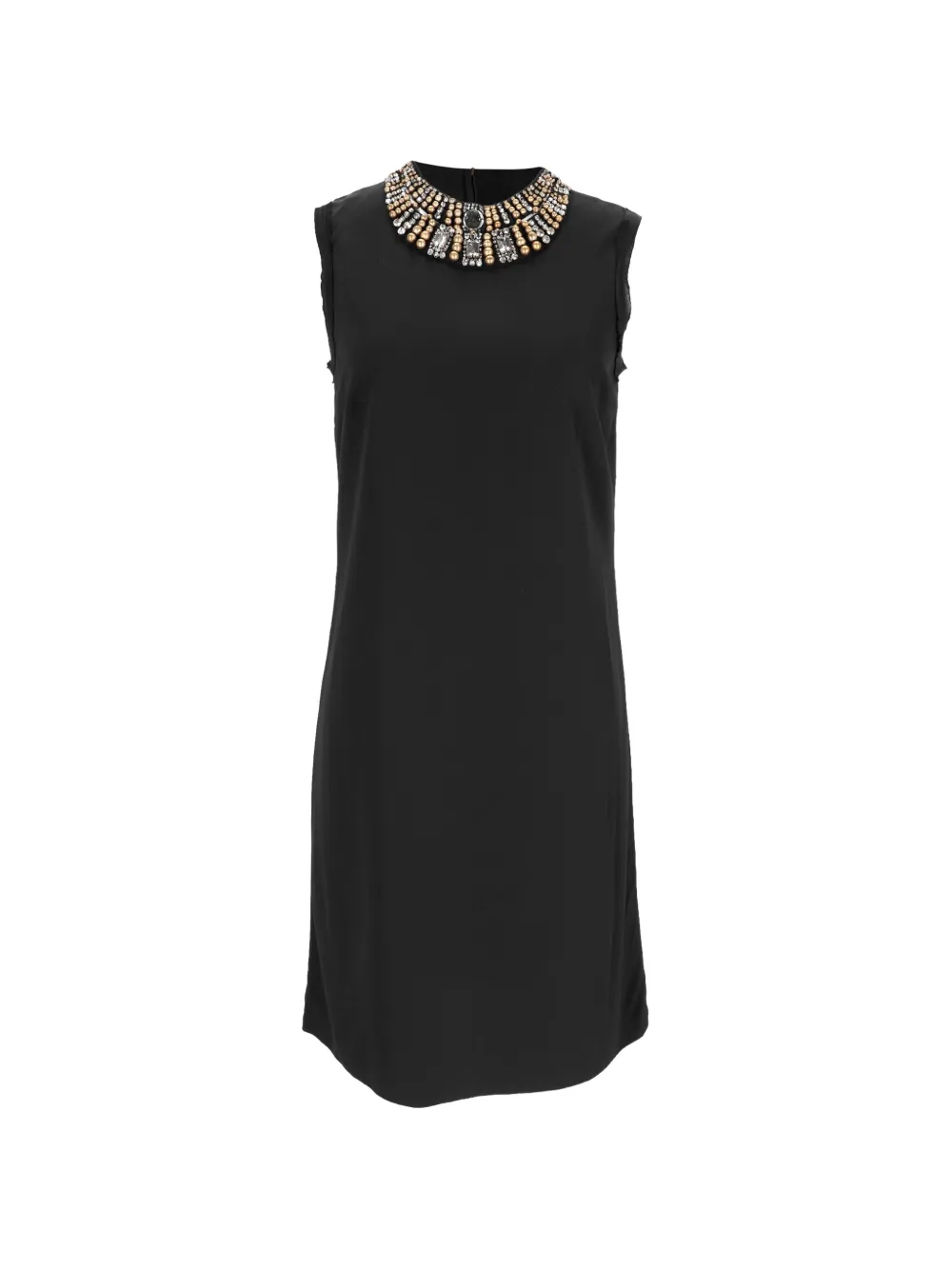 Lanvin Pre-Owned 2019 beaded bib mini dress - Nero