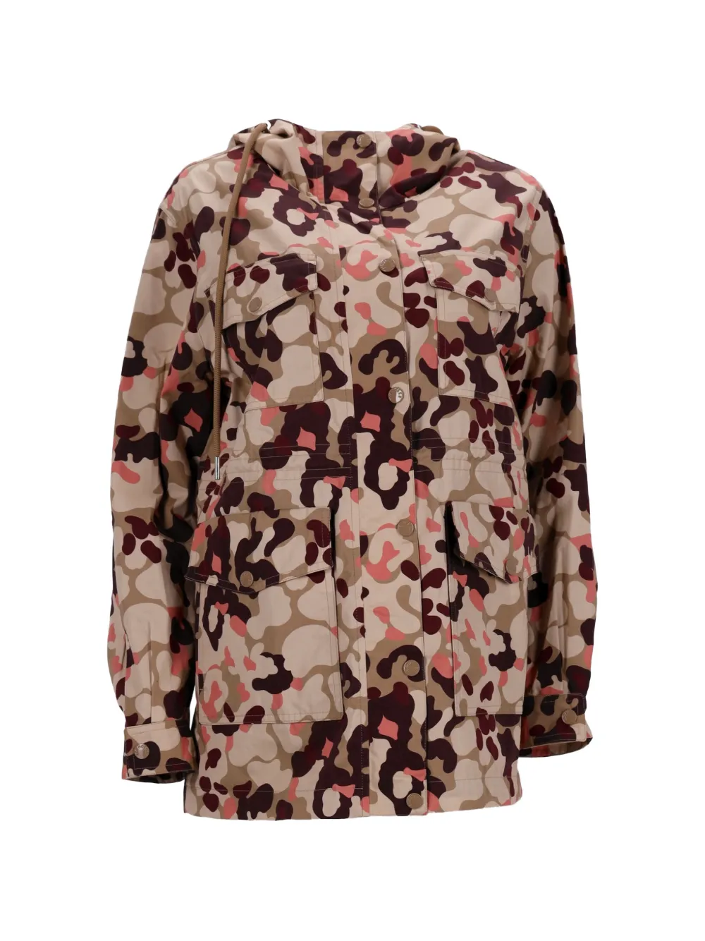 Pre-owned Moncler Vintage Treberon Camo Hooded Parka In Neutral