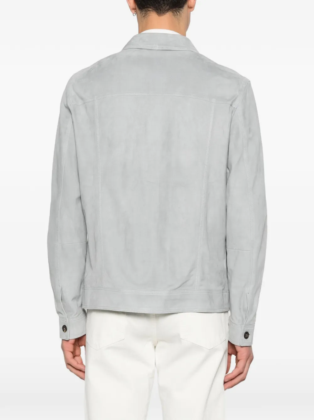 Eleventy Suède jack Blauw