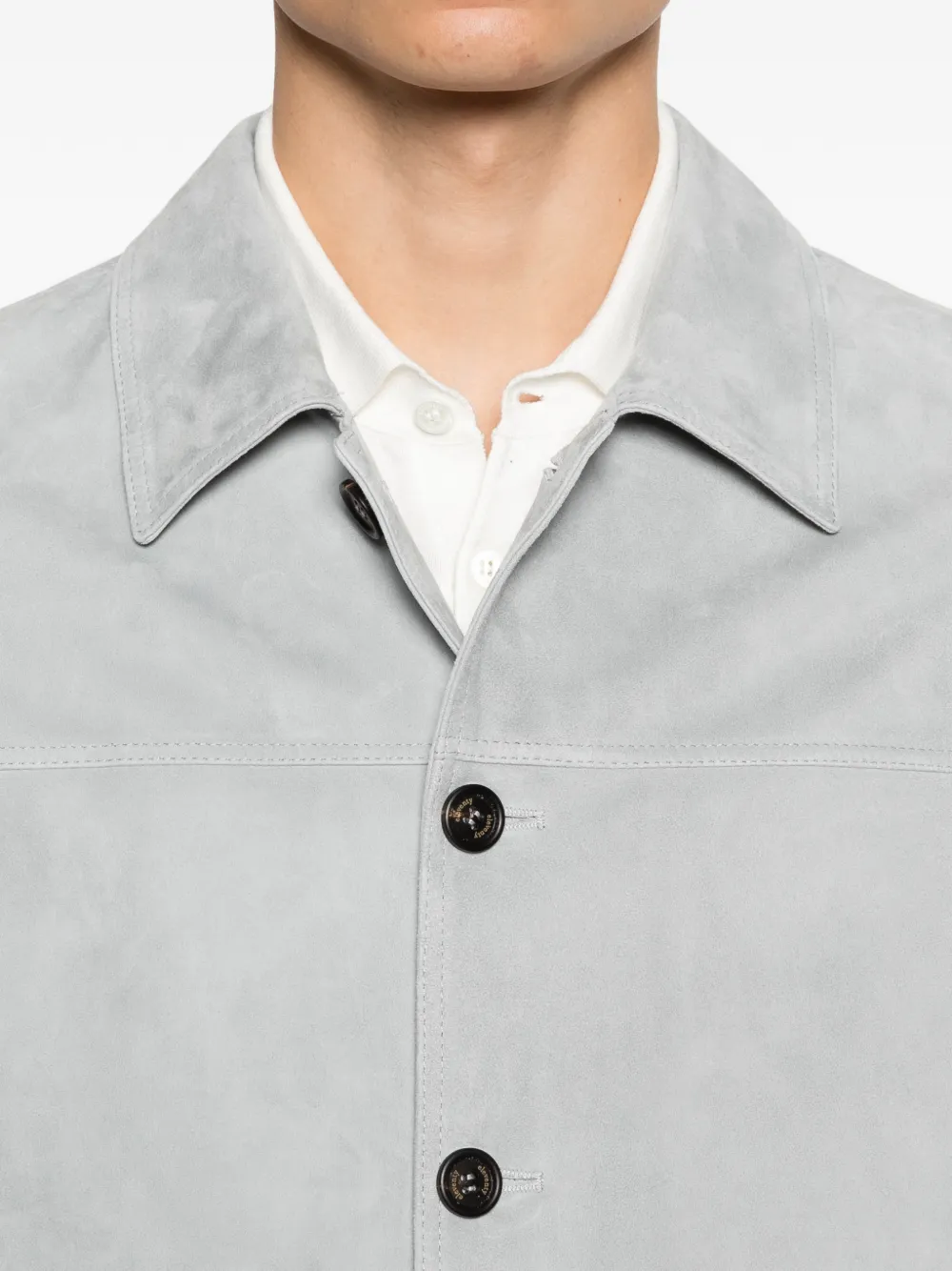 Eleventy Suède jack Blauw