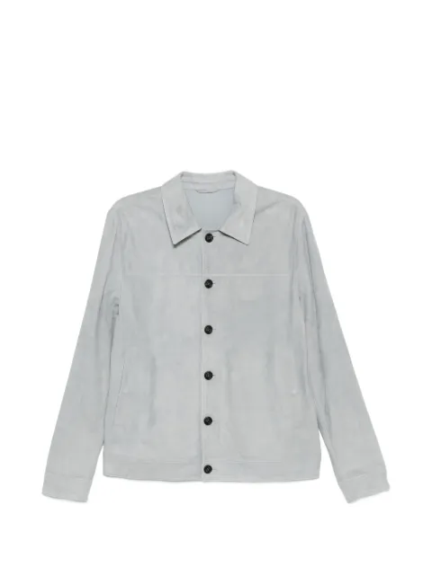 Eleventy buttoned suede jacket