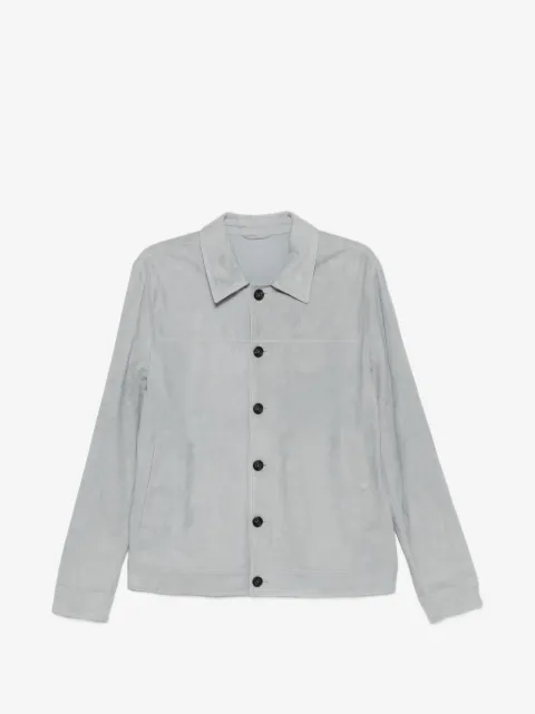 Eleventy buttoned suede jacket