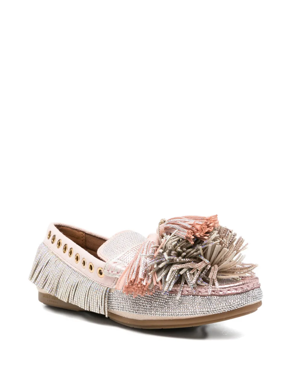 Kurt Geiger Loafers met kwastje en franje Zilver