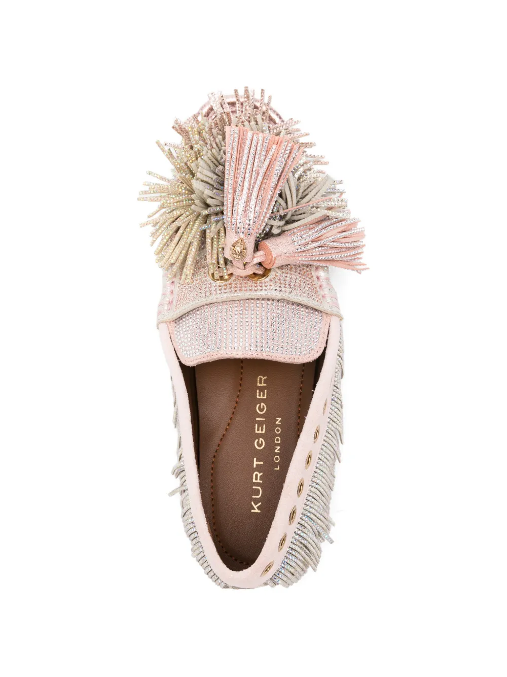 Kurt Geiger Loafers met kwastje en franje Zilver