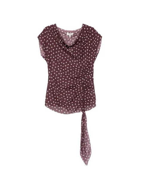PSOPHIA polka-dot draped top