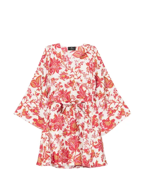 ETRO floral-print tie-waist mini dress