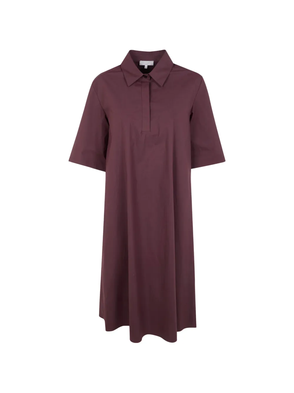 Antonelli polo-collar short-sleeve dress - Marrone