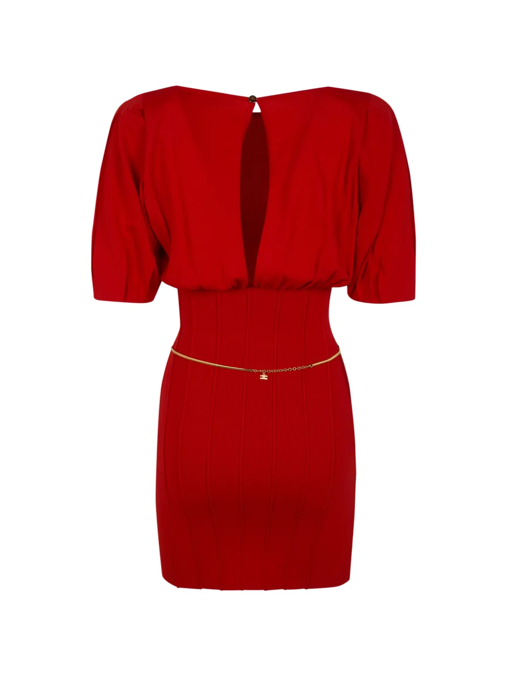 Elisabetta Franchi belt-detail mini dress - Rosso