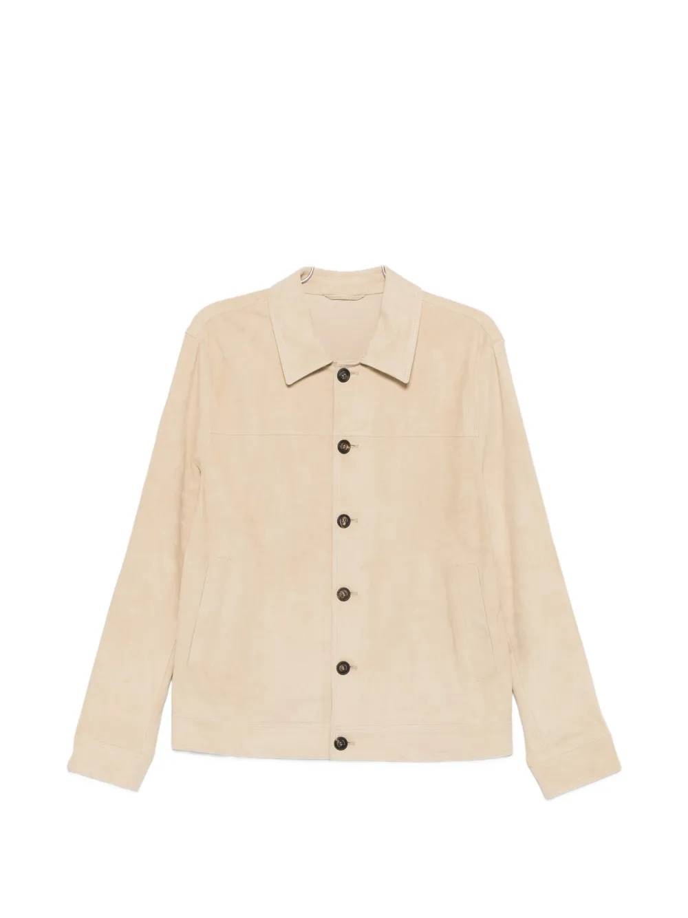 Eleventy leather shirt jacket - Toni neutri