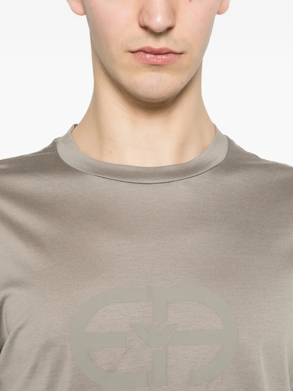 Emporio Armani T-shirt met logoprint Grijs