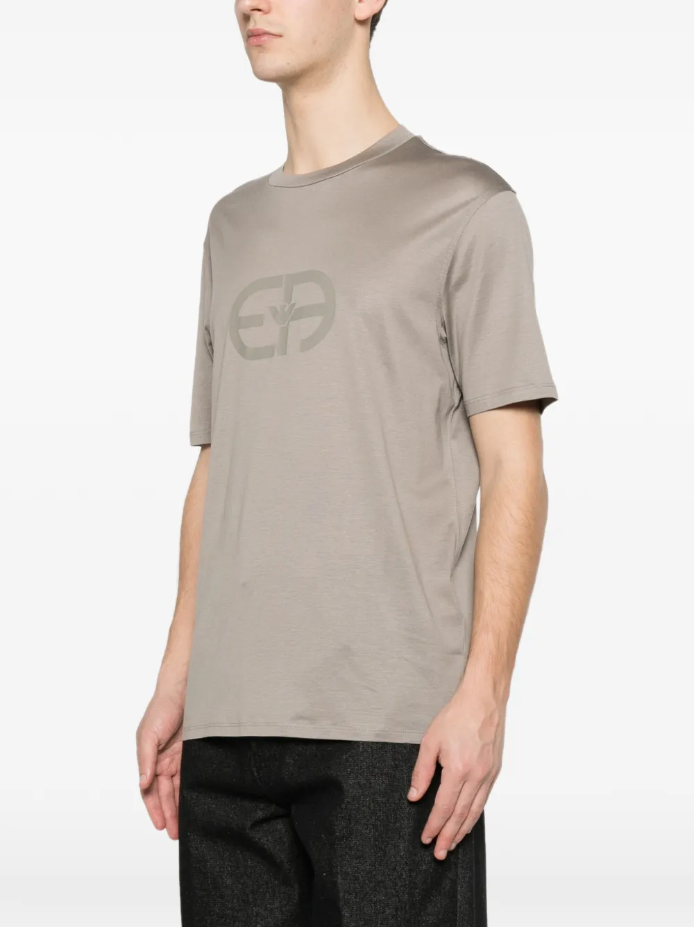 Emporio Armani T-shirt met logoprint Grijs