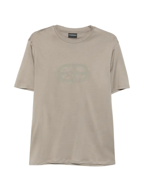 Emporio Armani Logo-print T-shirt in Grey