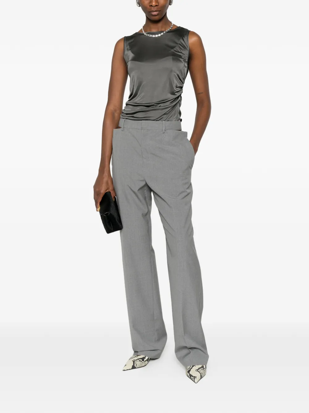 Giorgio Armani Top met ruches Grijs