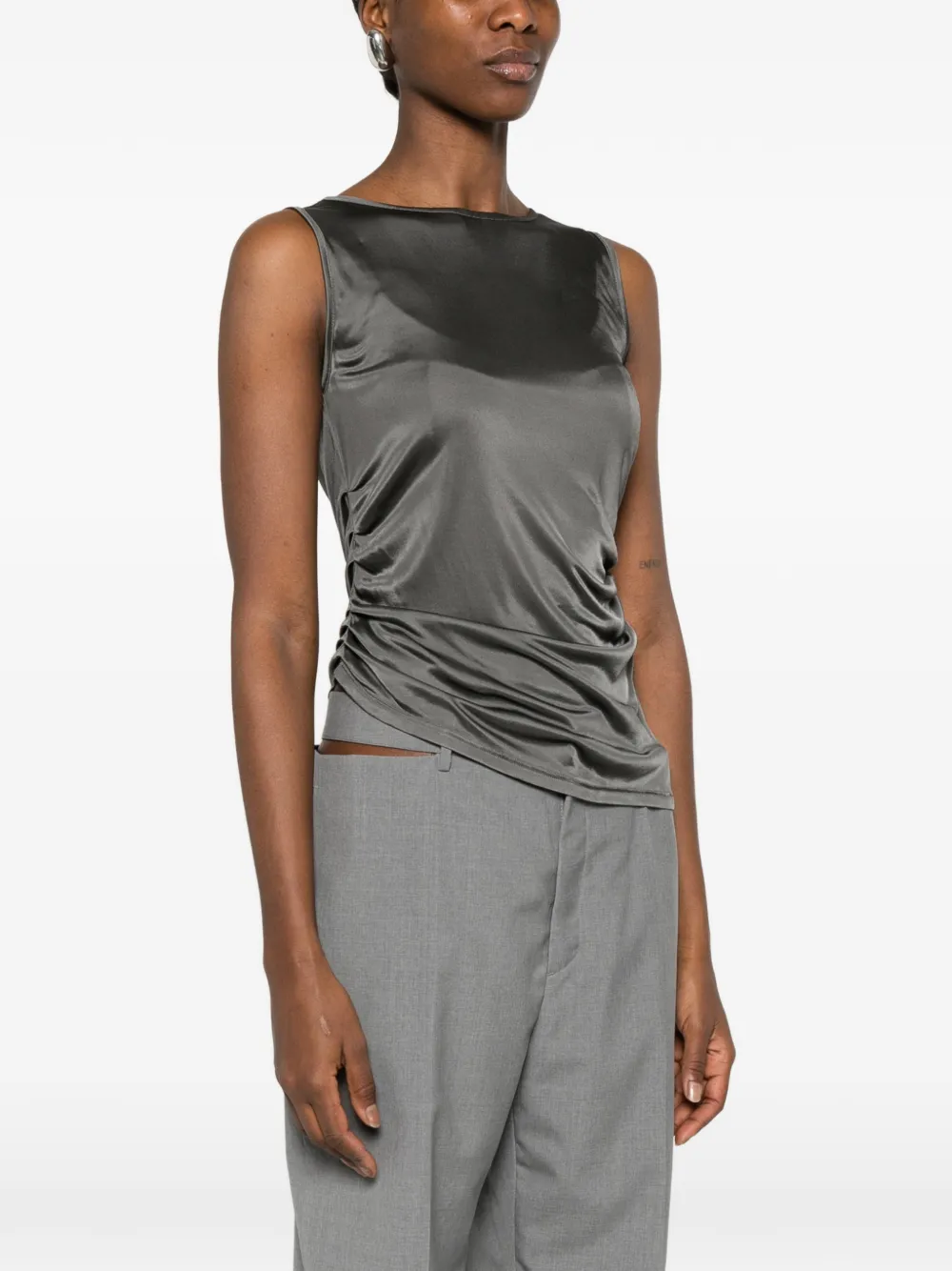 Giorgio Armani Top met ruches Grijs