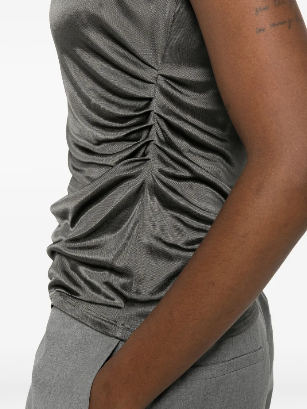 Giorgio Armani Top met ruches Grijs