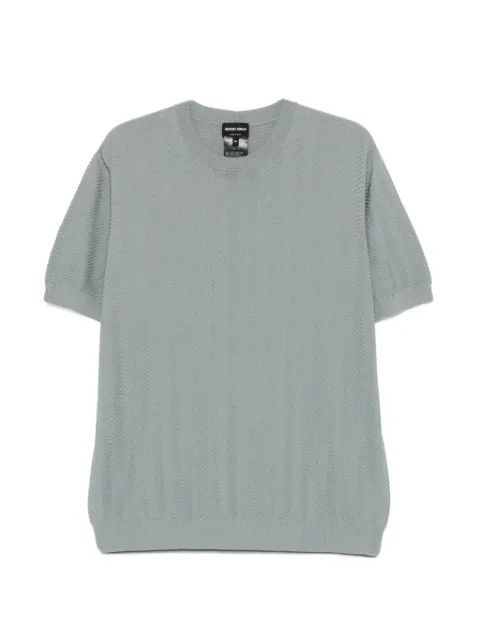 Giorgio Armani textured short-sleeve T-shirt