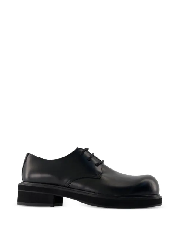 Acne Studios レザーダービーシューズ | ブラック | FARFETCH JP