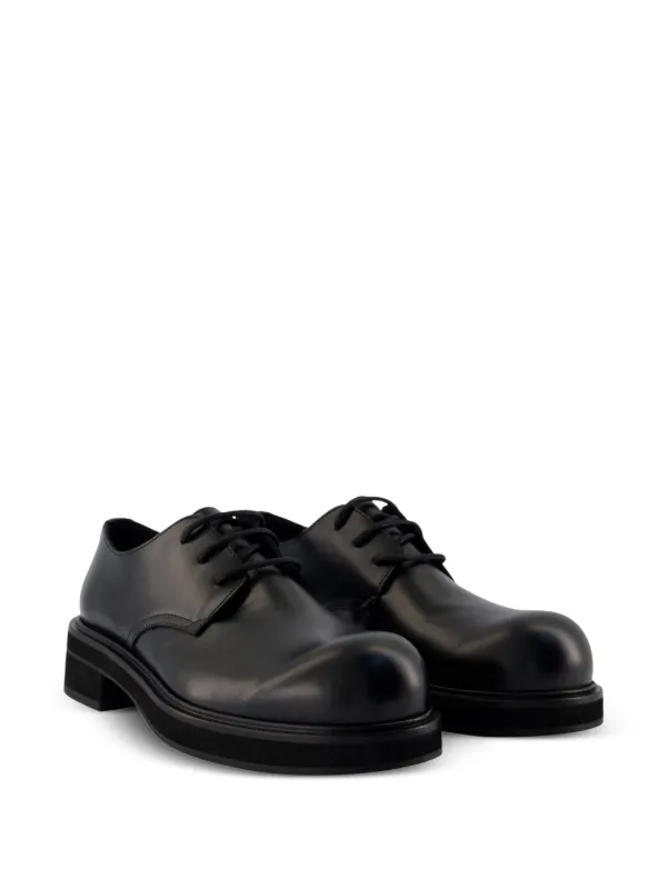 Acne Studios レザーダービーシューズ | ブラック | FARFETCH JP