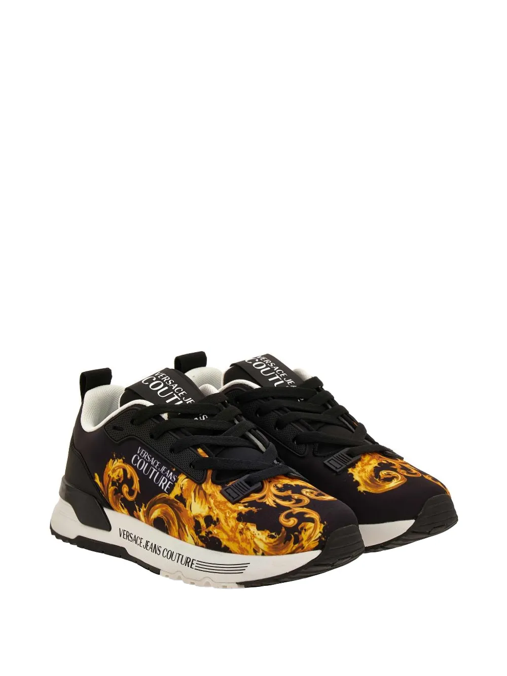 Versace Jeans Couture Fondo Dynamic printed sneakers Zwart
