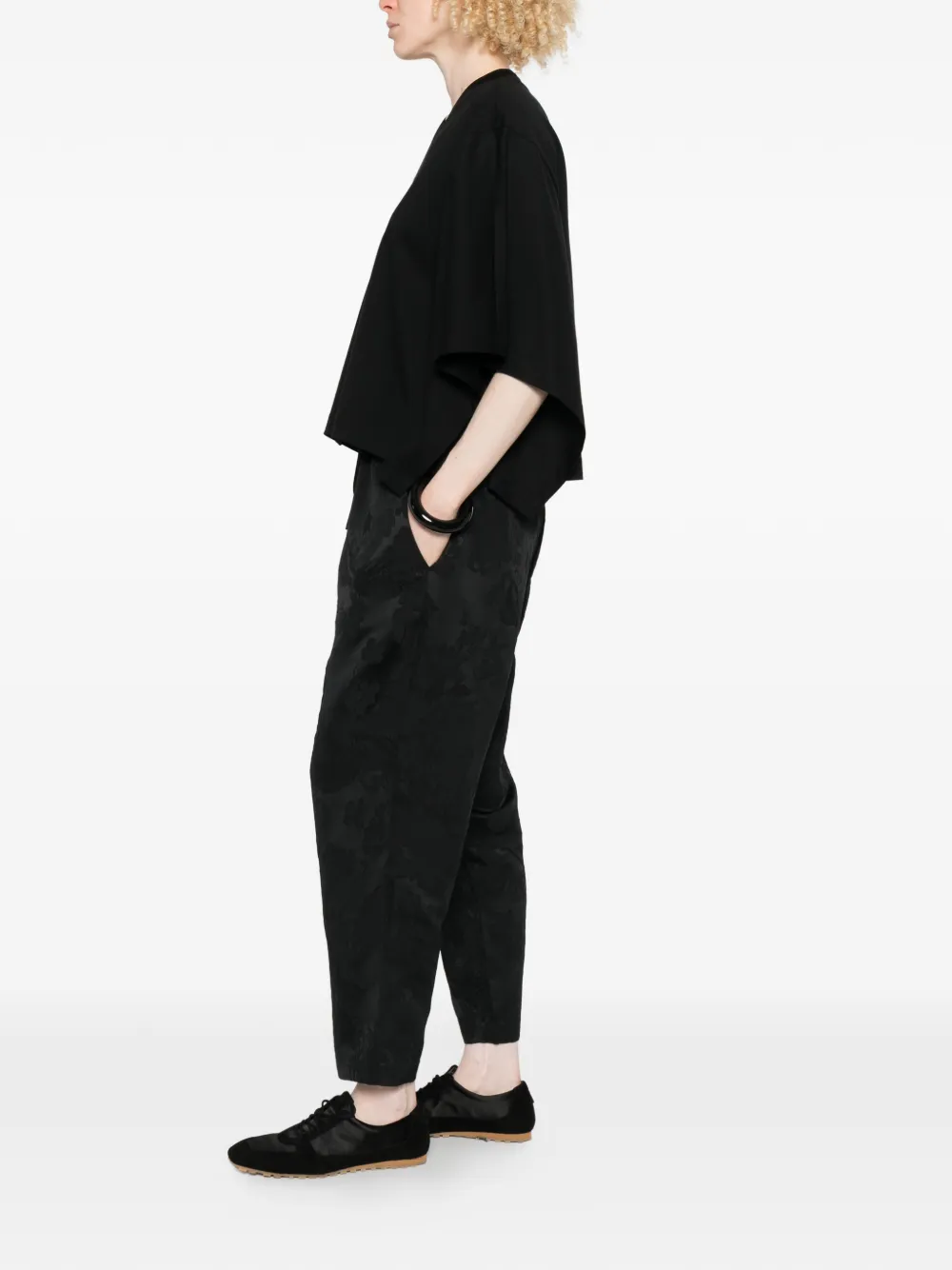  Psophia V-neck Short-sleeved T-shirt - Black 