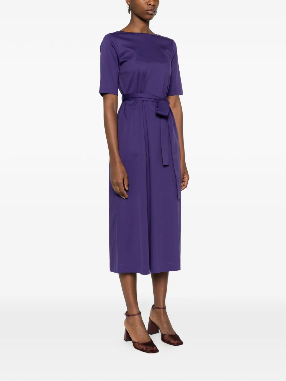 Tie-Waist Midi Dress