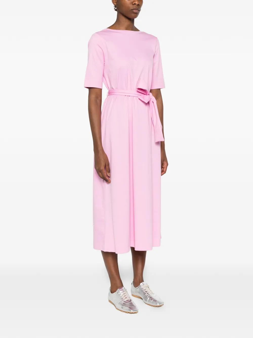  Psophia Tie-belt Dress - Pink 