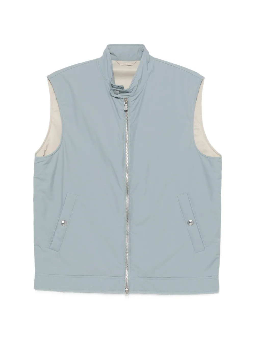 Eleventy zip pocket gilet - Blu
