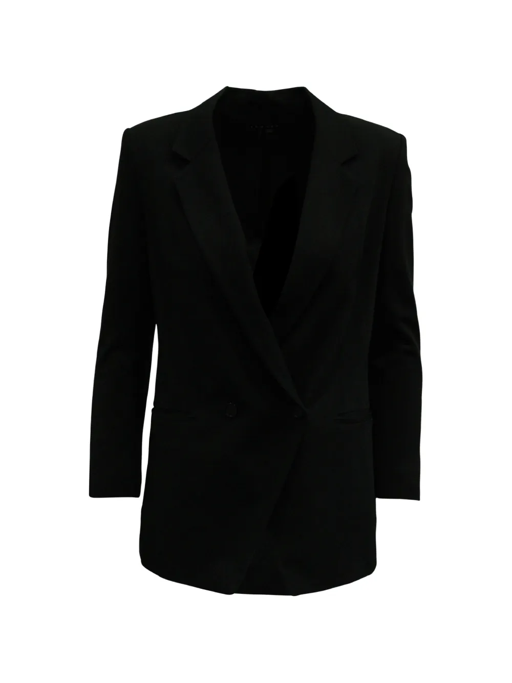 Pre-owned Theory Double-breasted Wool Blazer In Black