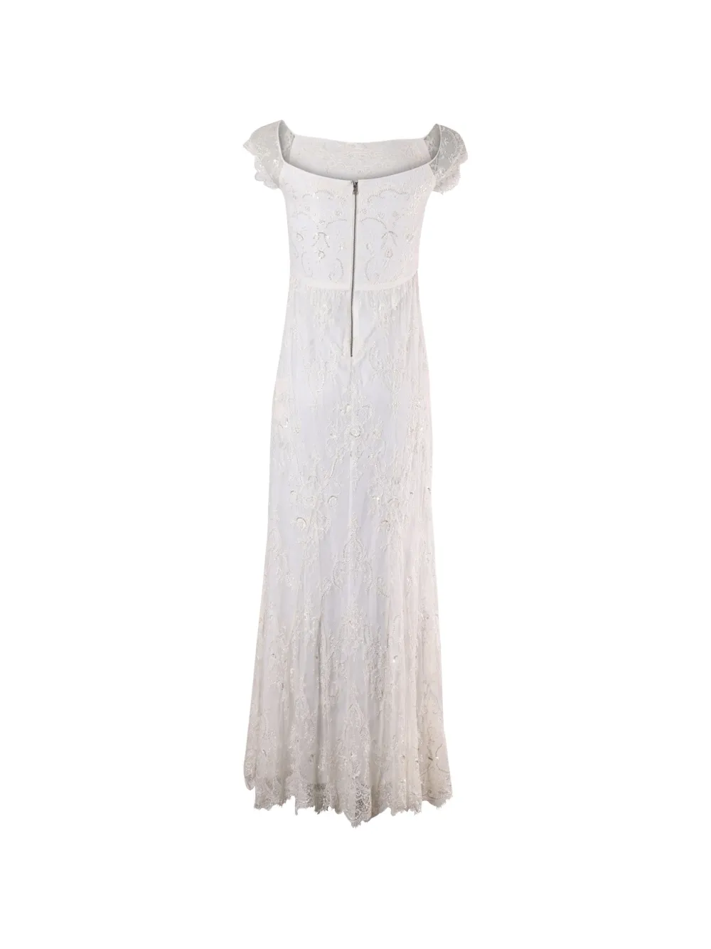 Embellished Scalloped Gown